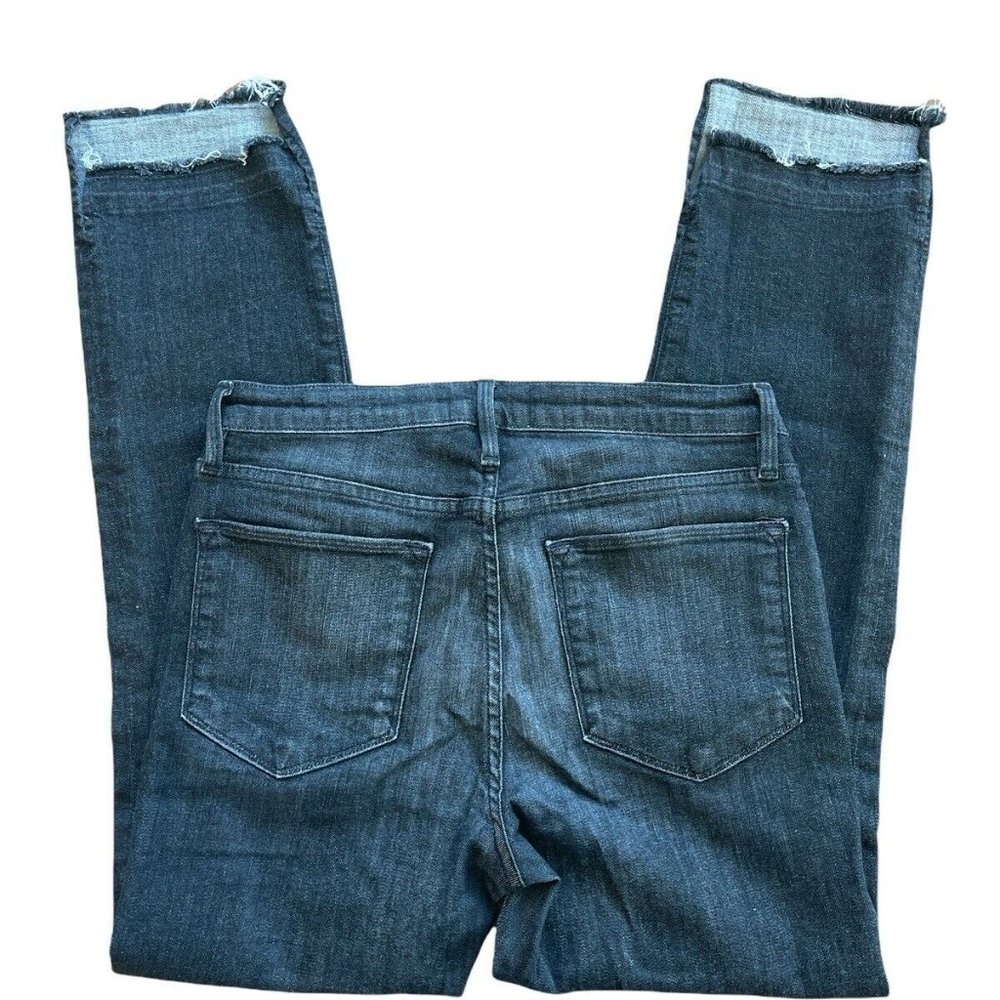 Frame Le High Straight Raw Edge Jeans Ironsides - Picture 6 of 10